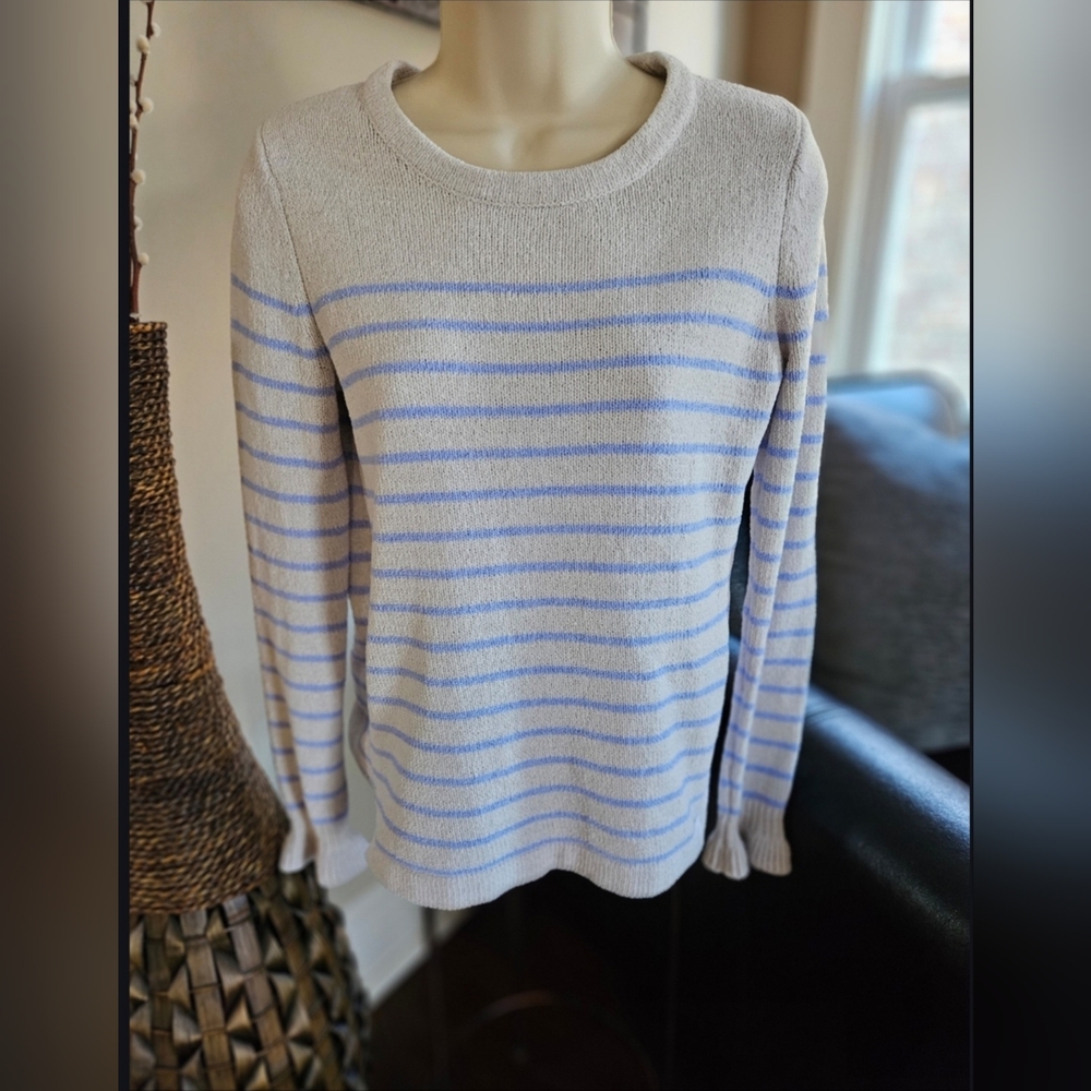 Lilly Pulitzer Striped Gray And Lilac Sweater
